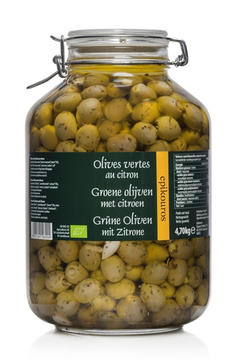 [EPI7080] Olives vertes farcies au citron BIO 4,7kg