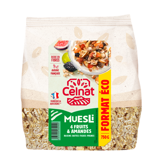 [CE4013010] Muesli 4 fruits & amandes BIO 6 x 750 gr