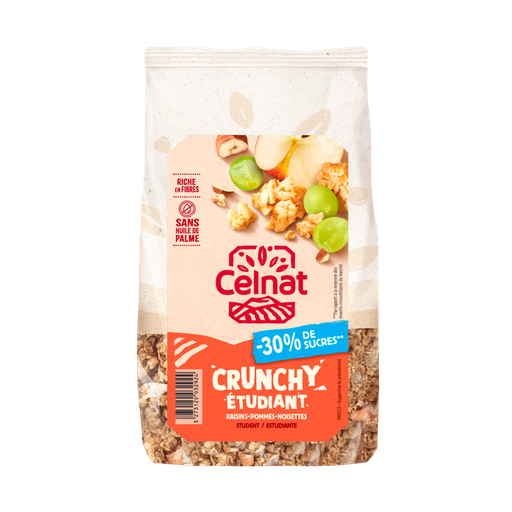 [CE406010] Crunchy étudiant -30% sucre BIO 6 x 400gr