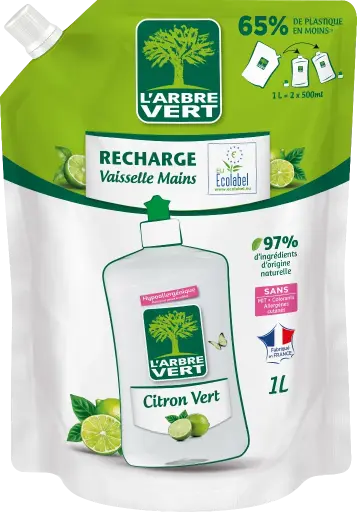 [AV30420] Recharge vaisselle citron vert 6 x 1 L