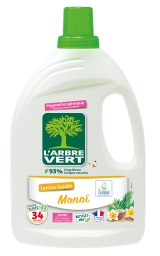 [AV400524] Lessive liquide monoï 6 x 1,53 L - 34 lavages