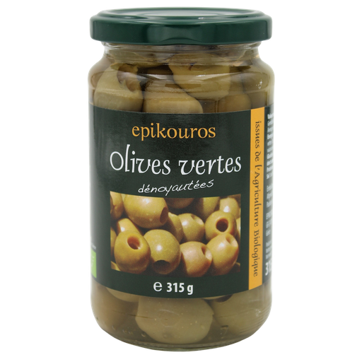 [EPI4100] Olives vertes sans noyaux BIO 340 ml