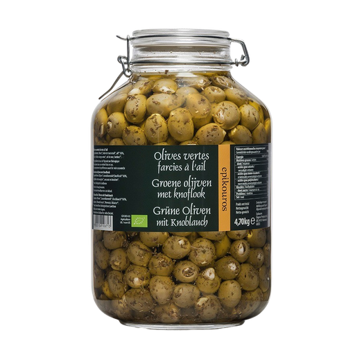 [EPI7040-U] Olives vertes farcies à l'ail BIO 4,7kg