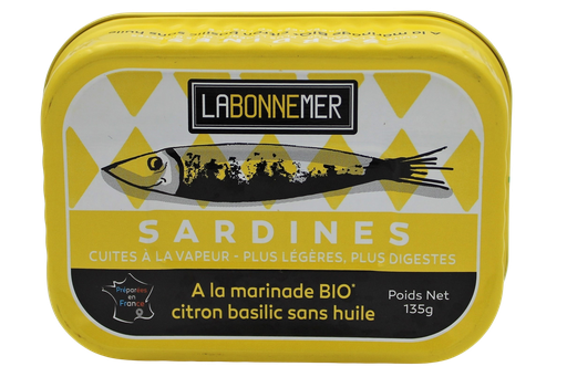 [LBM013] Sardines marinade citron basilic BIO 135gr