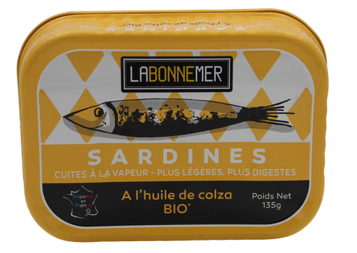 [LBM014] Sardines à l'huile colza BIO 135gr