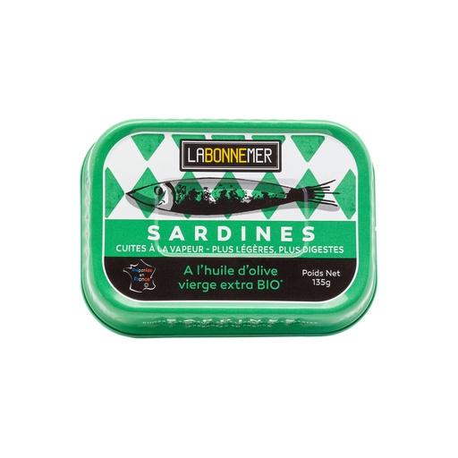 [LBM016] Sardines à l'huile d'olives BIO 135 gr