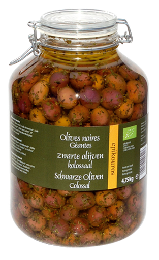 [EPI7100] Olives noires géantes avec noyaux BIO 4,7kg